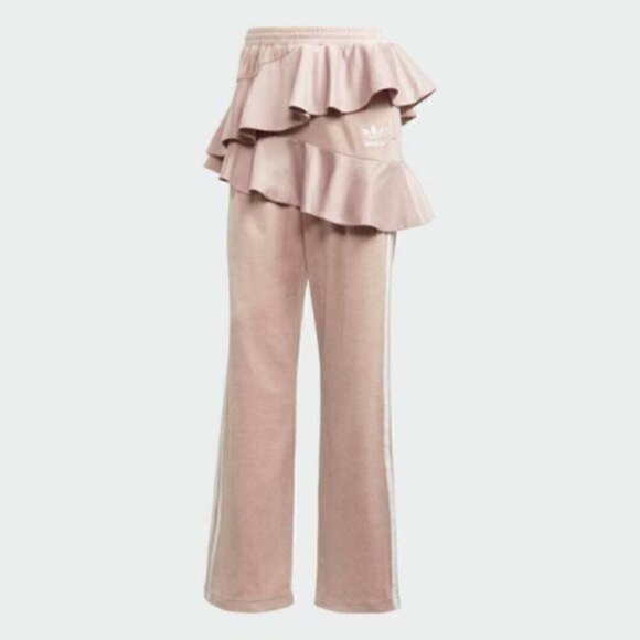 adidas Originals x J Koo Trefoil Velour Ruffle Track Pants - S, BNWTs - Picture 2 of 12